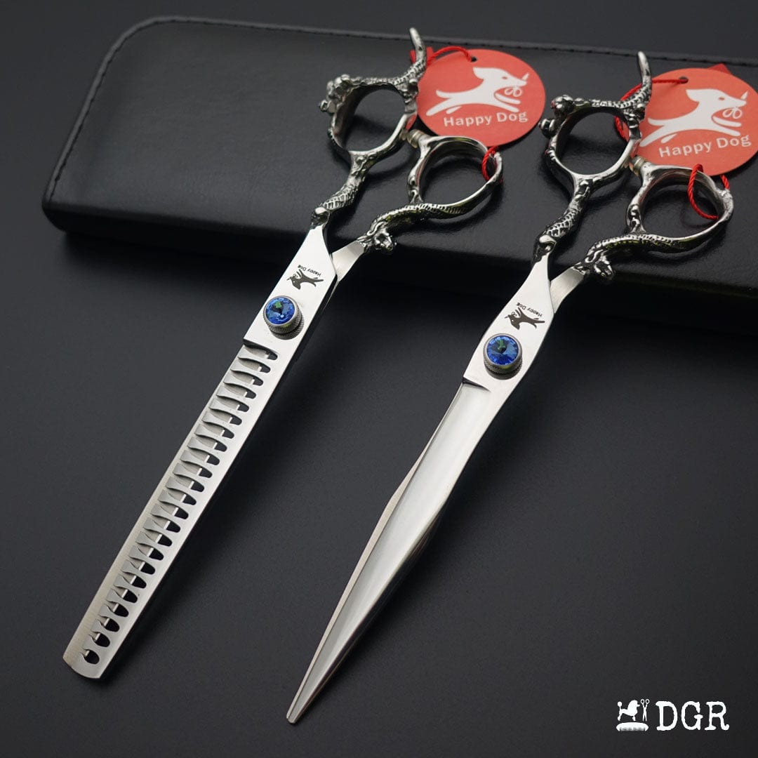 7.5"Dragon Scale Handle Professional Pet Grooming Scissors(1/2 Pcs)