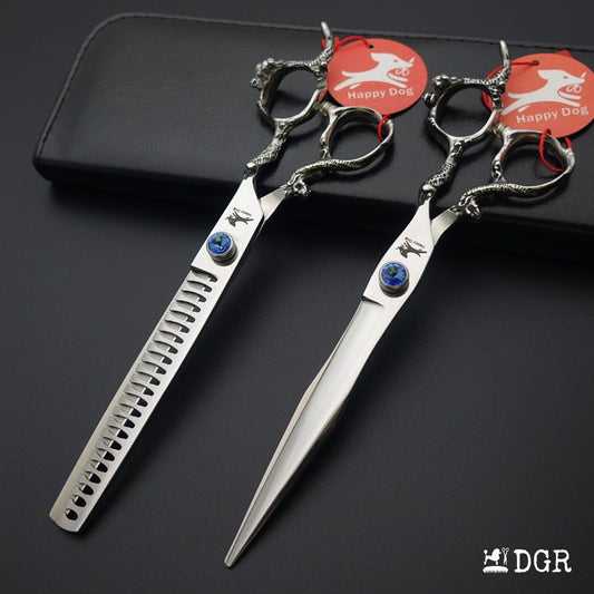7.5"Dragon Scale Handle Professional Pet Grooming Scissors(1/2 Pcs)