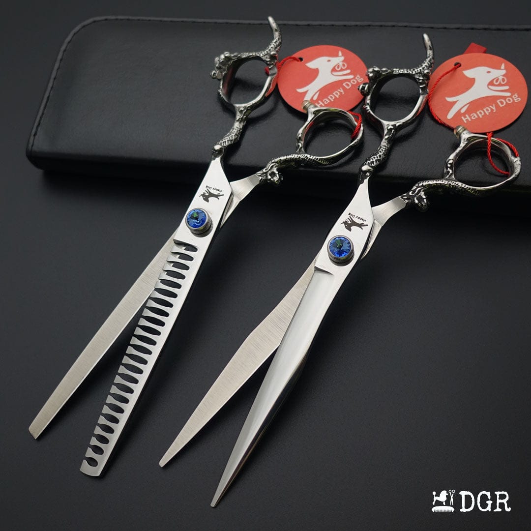 7.5"Dragon Scale Handle Professional Pet Grooming Scissors(1/2 Pcs)