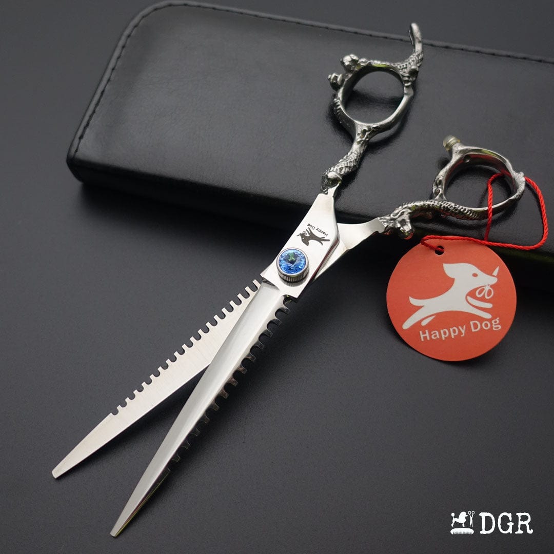 7"Dragon Scale Handle Professional Pet Grooming Scissors(1/2 Pcs)