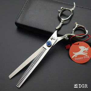 7"Dragon Scale Handle Professional Pet Grooming Scissors(1/2 Pcs)