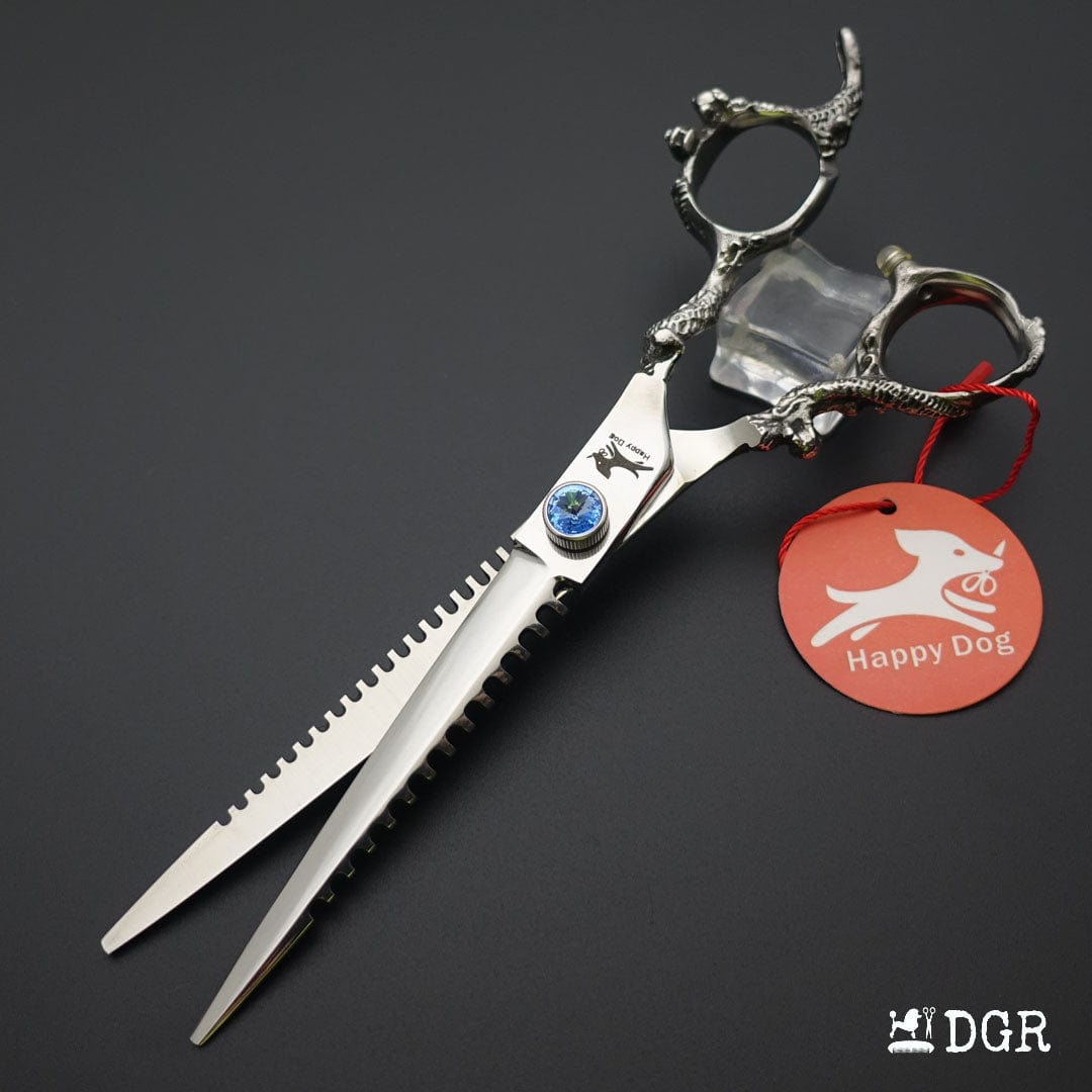 7"Dragon Scale Handle Professional Pet Grooming Scissors(1/2 Pcs)