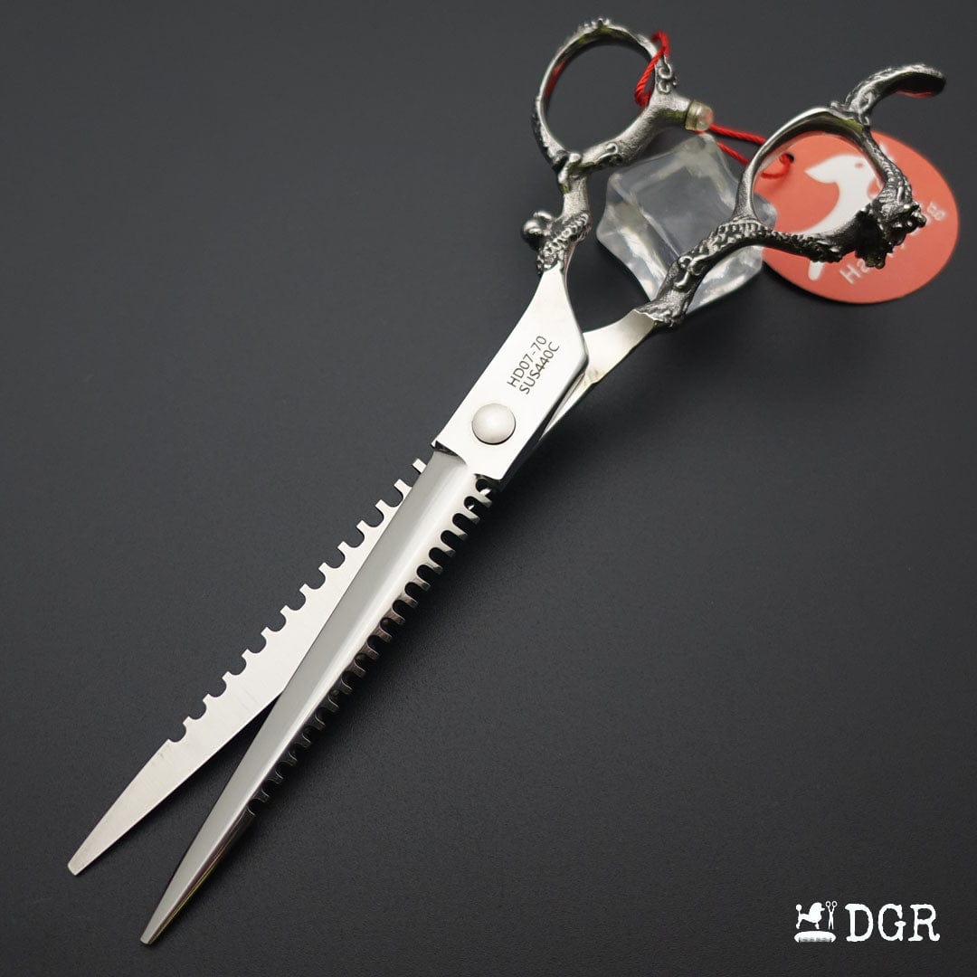 7"Dragon Scale Handle Professional Pet Grooming Scissors(1/2 Pcs)