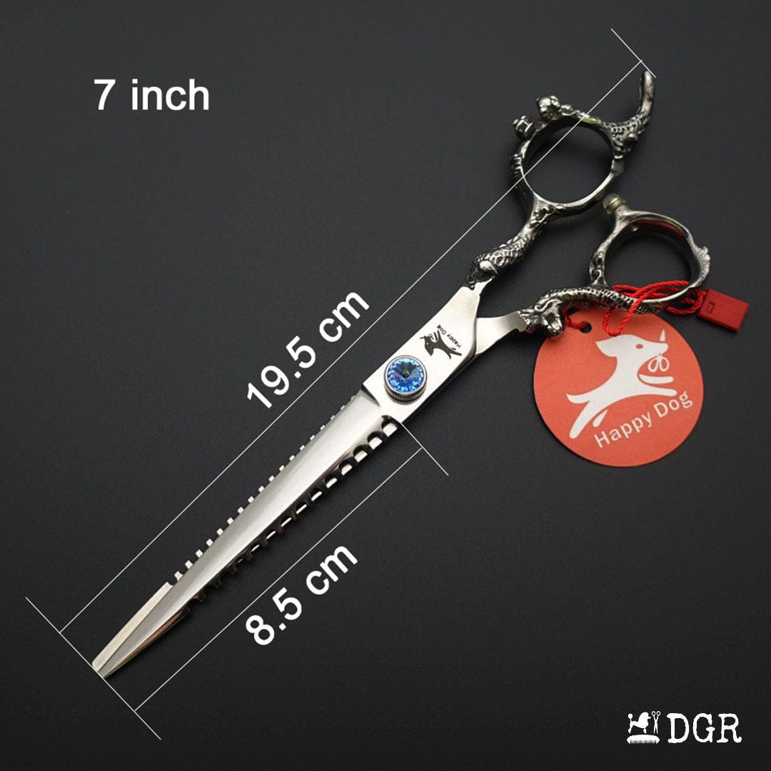 7"Dragon Scale Handle Professional Pet Grooming Scissors(1/2 Pcs)