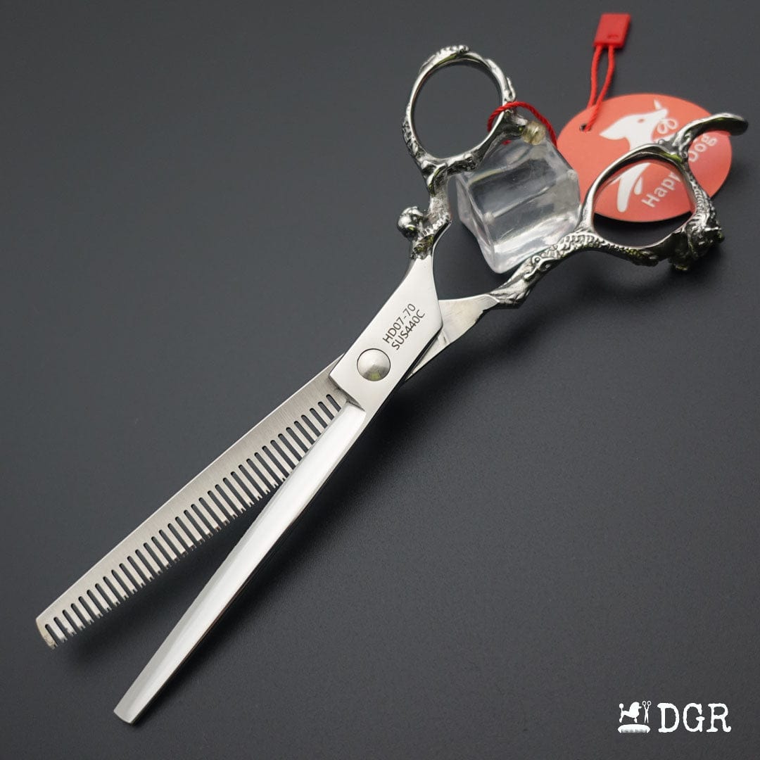 7"Dragon Scale Handle Professional Pet Grooming Scissors(1/2 Pcs)