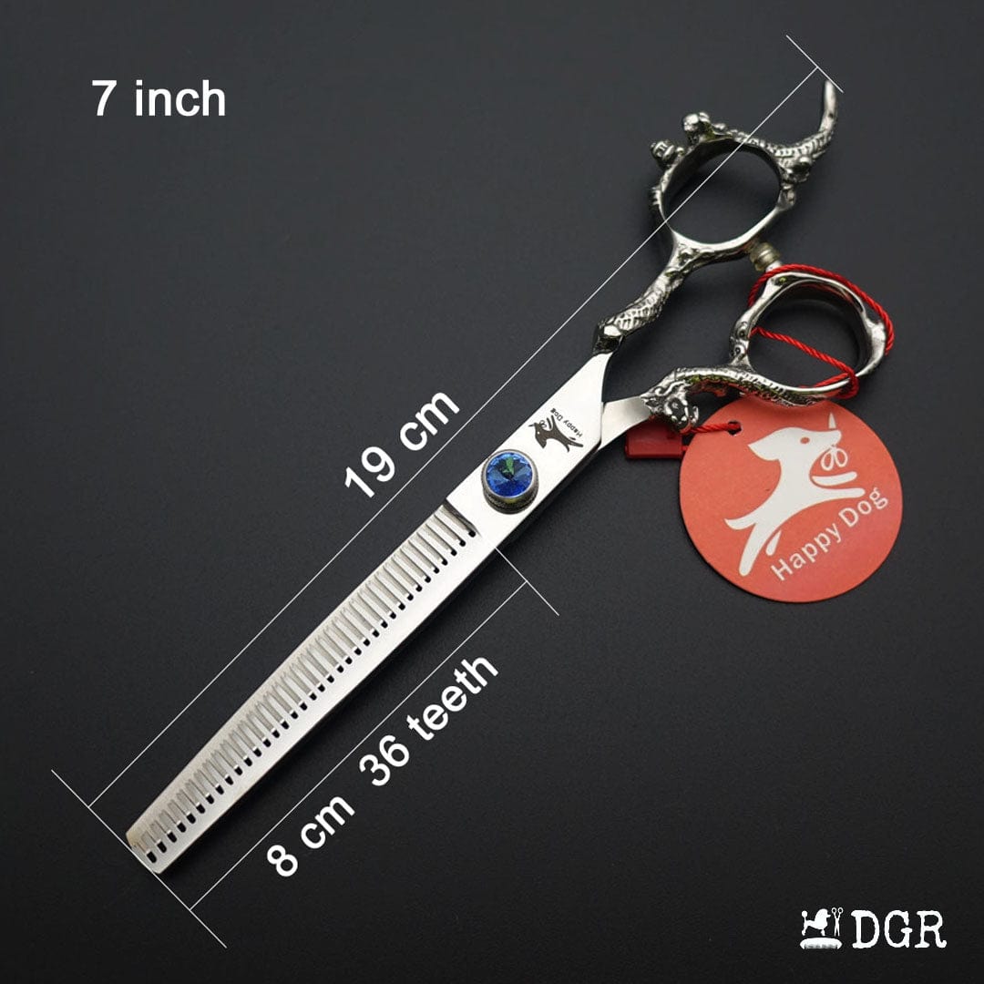 7"Dragon Scale Handle Professional Pet Grooming Scissors(1/2 Pcs)