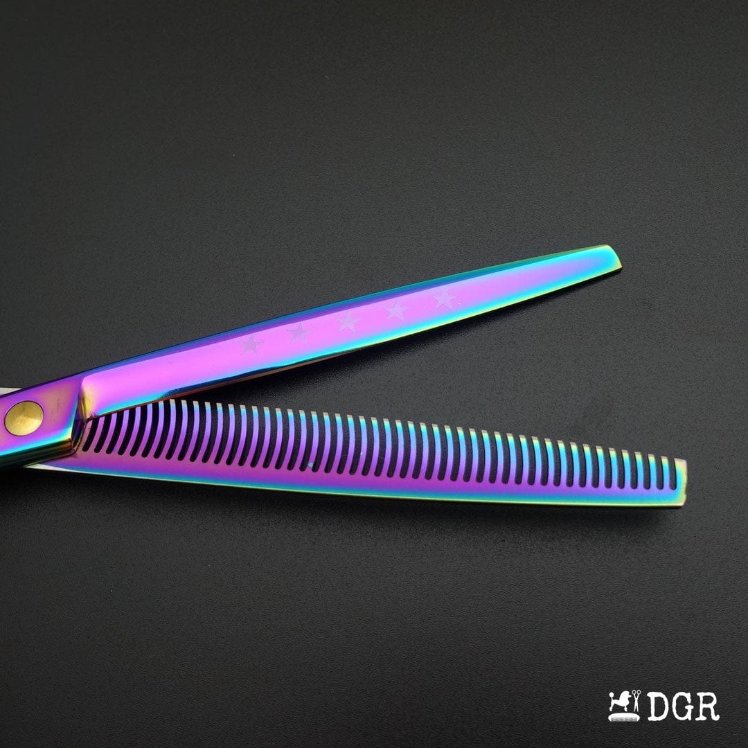 8" Professional Pet Grooming  Thinning Scissors 1Pcs -Rainbow