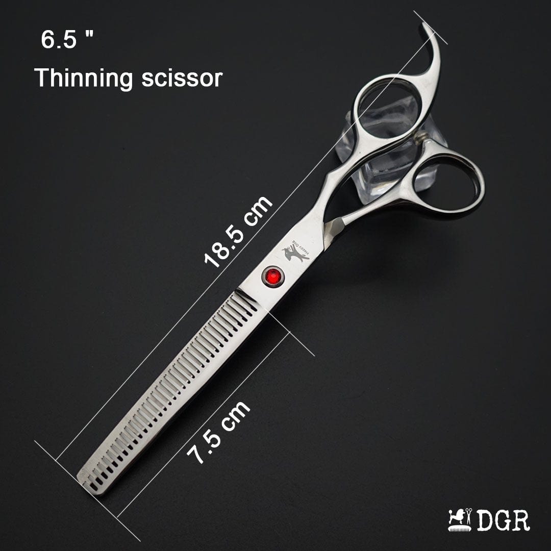 7" Professional Pet Grooming 4Pcs shears-happy dog - (Silver)