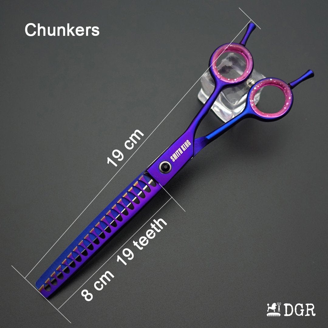 7“ Pro. PET GROOMING Shears 4Pcs-comb (3 colors available)