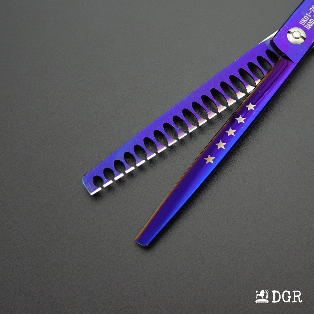 7“ Pro. PET GROOMING Shears 4Pcs-comb (3 colors available)