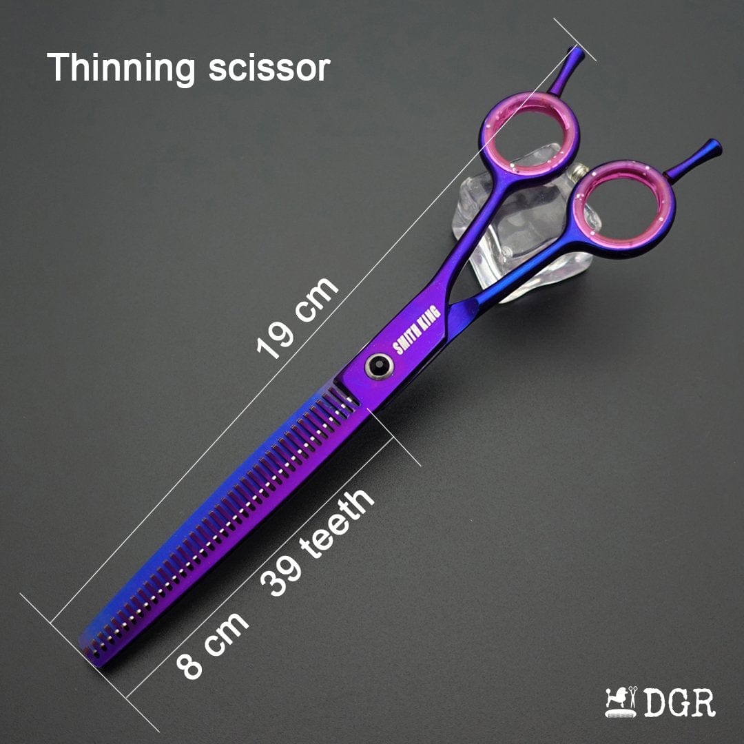 7“ Pro. PET GROOMING Shears 4Pcs-comb (3 colors available)