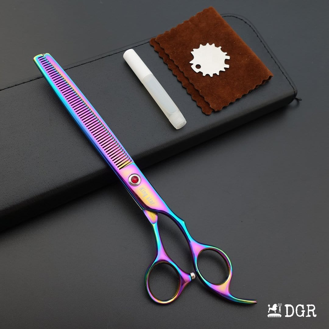 8" Professional Pet Grooming Shears 3Pcs Set - Rainbow(USA Stock Available)
