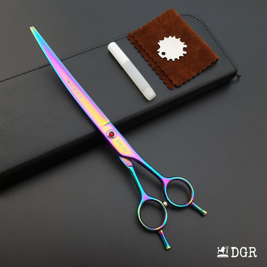8" Professional Pet Grooming Shears 3Pcs Set - Rainbow(USA Stock Available)