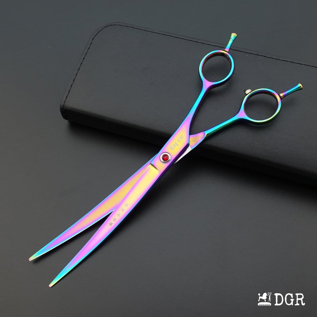 8" Professional Pet Grooming Shears 3Pcs Set - Rainbow(USA Stock Available)