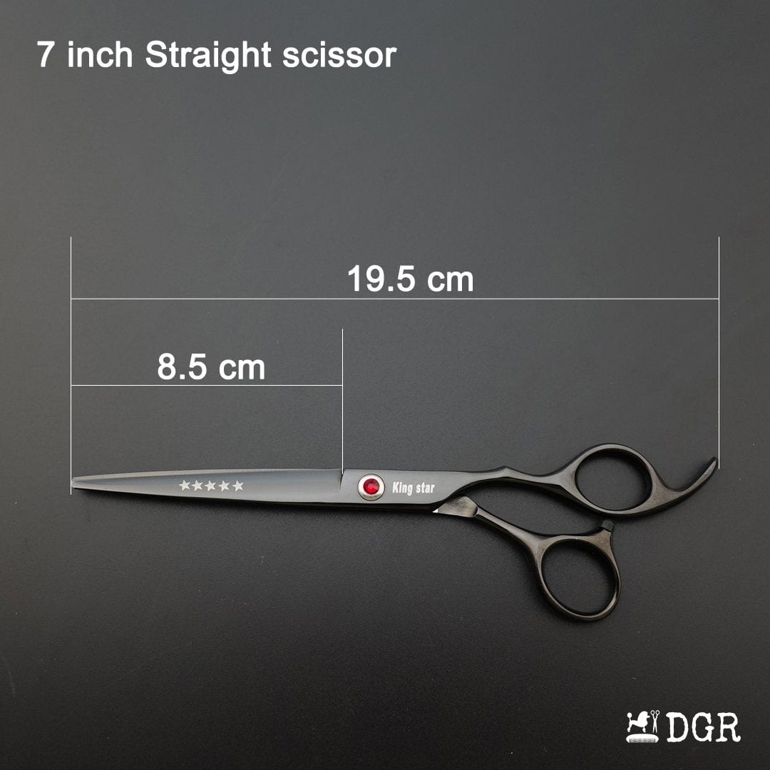 7“ Pro. PET GROOMING Shears 3Pcs set-Black glaze