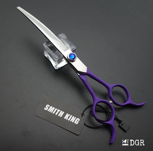 6.5" Professional Pet Grooming Curved Scissors (Purple)