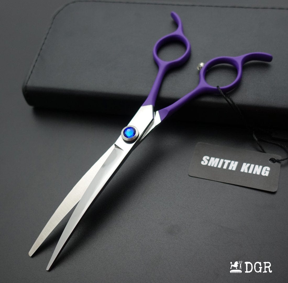 6.5" Professional Pet Grooming Curved Scissors (Purple)