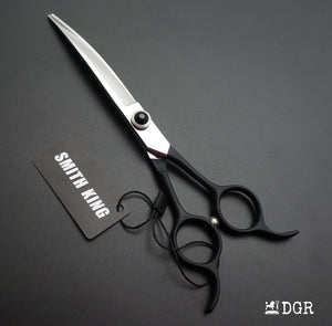 6.5" Professional Pet Grooming Curved Scissors (Black)