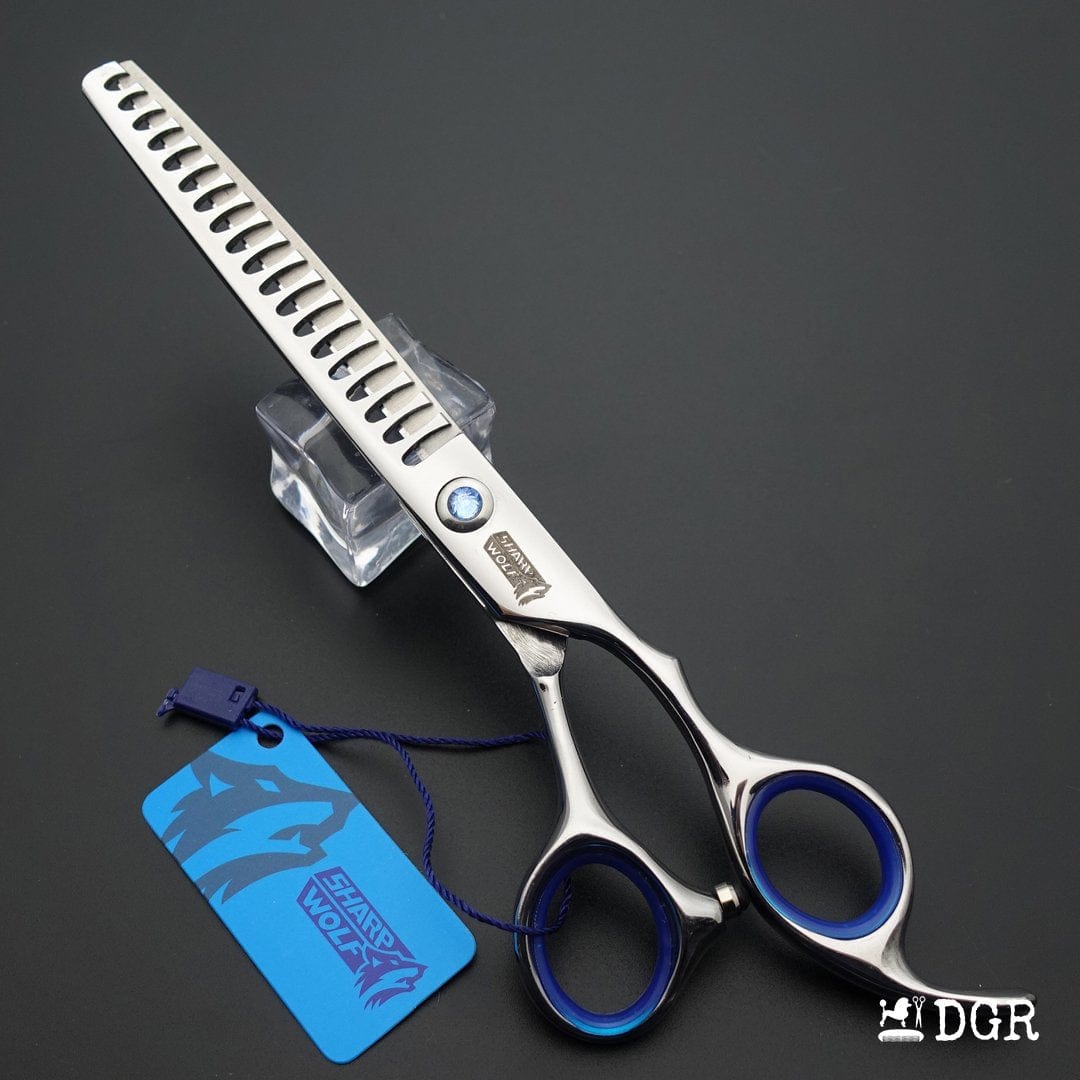 7" Professional Pet Grooming Thinning Scissors (Silver)