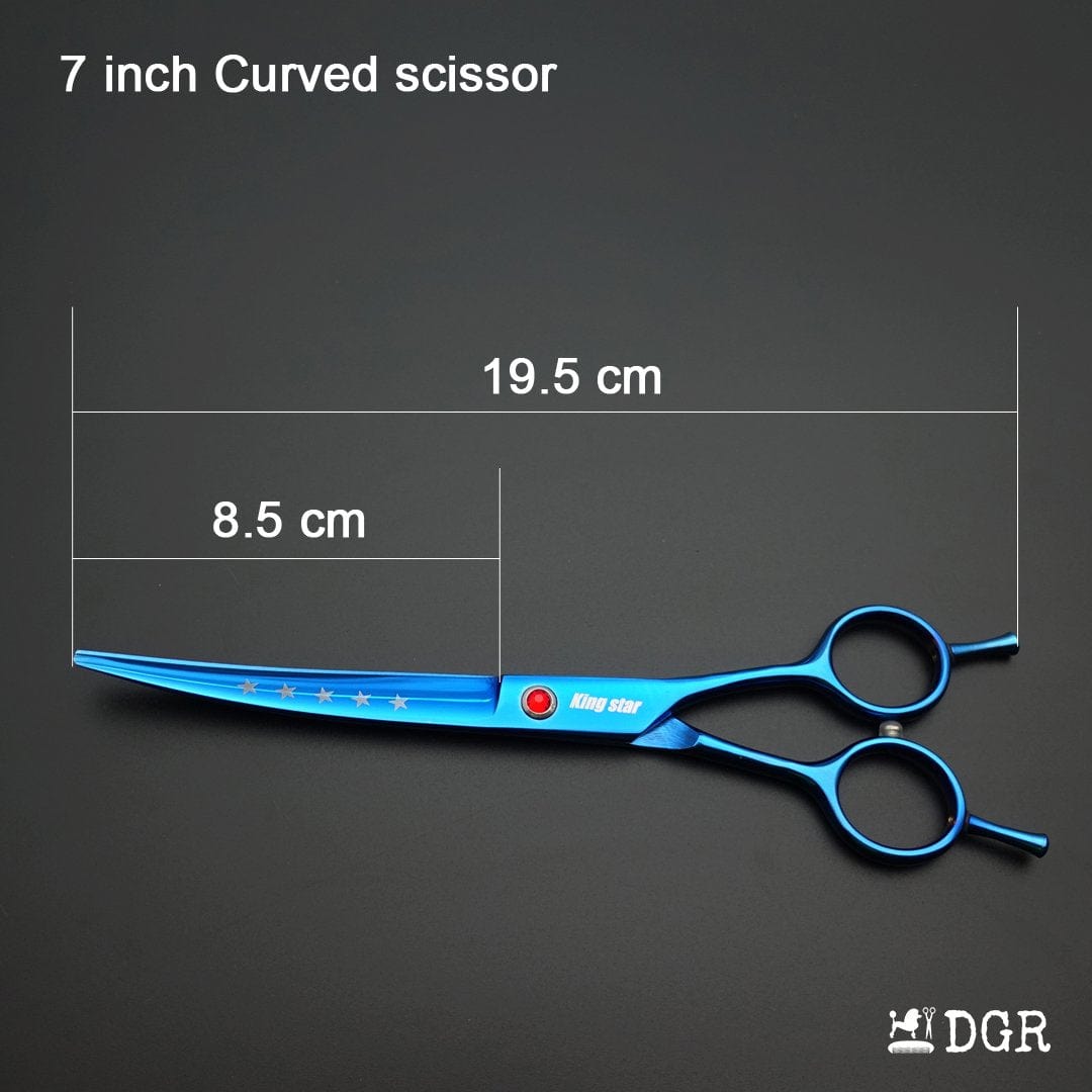 7“ Pro. PET GROOMING Shears 3Pcs set-Blue