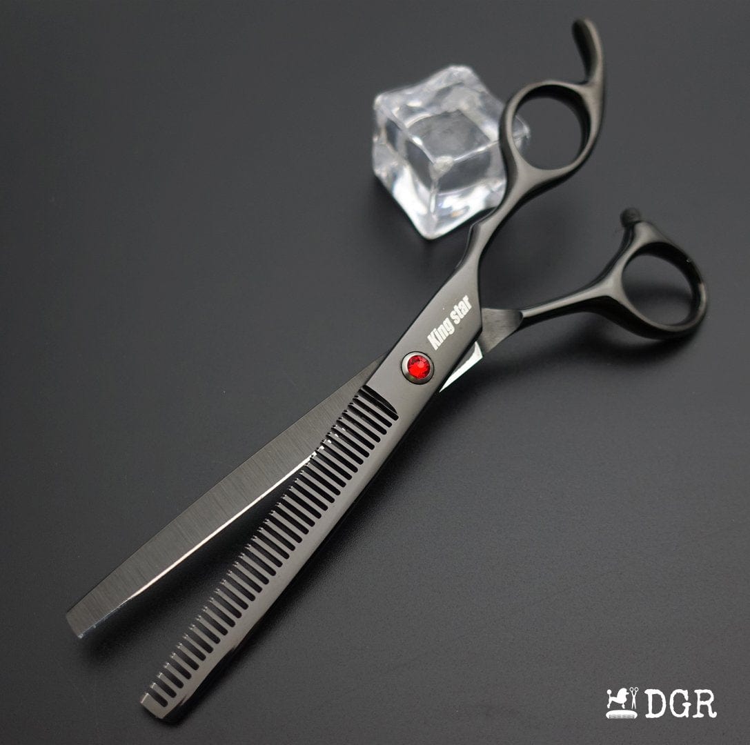 7“ Pro. PET GROOMING Shears 3Pcs set-Black glaze