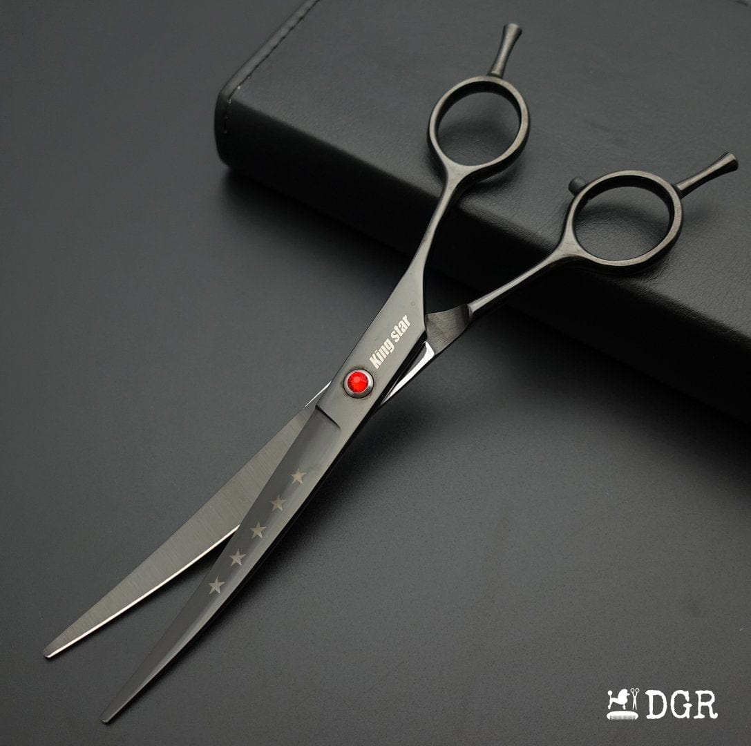 7“ Pro. PET GROOMING Shears 3Pcs set-Black glaze