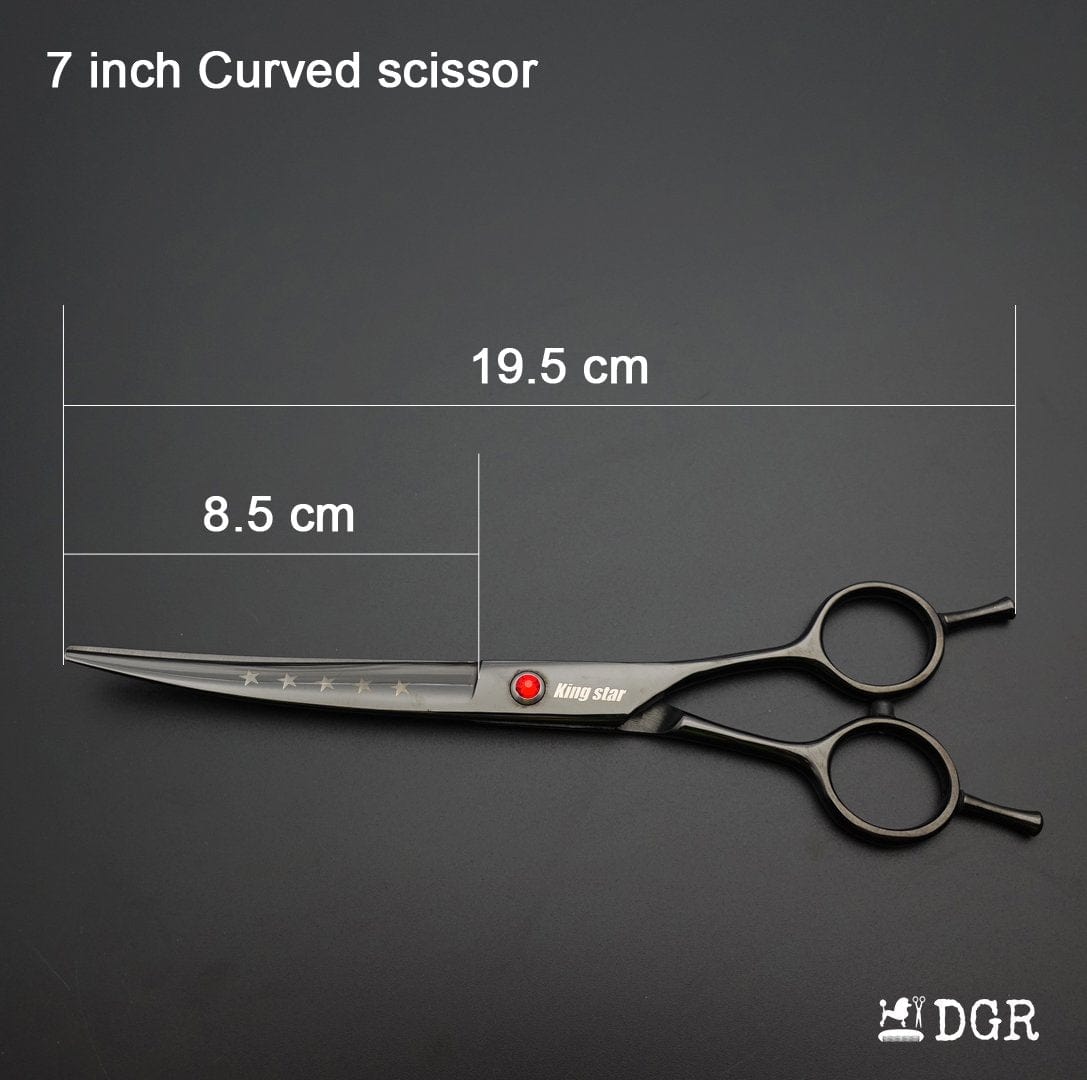 7“ Pro. PET GROOMING Shears 3Pcs set-Black glaze