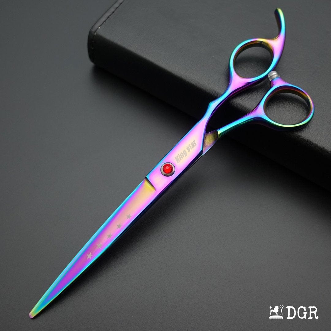 7“ Pro. PET GROOMING Shears 3Pcs set-Rainbow