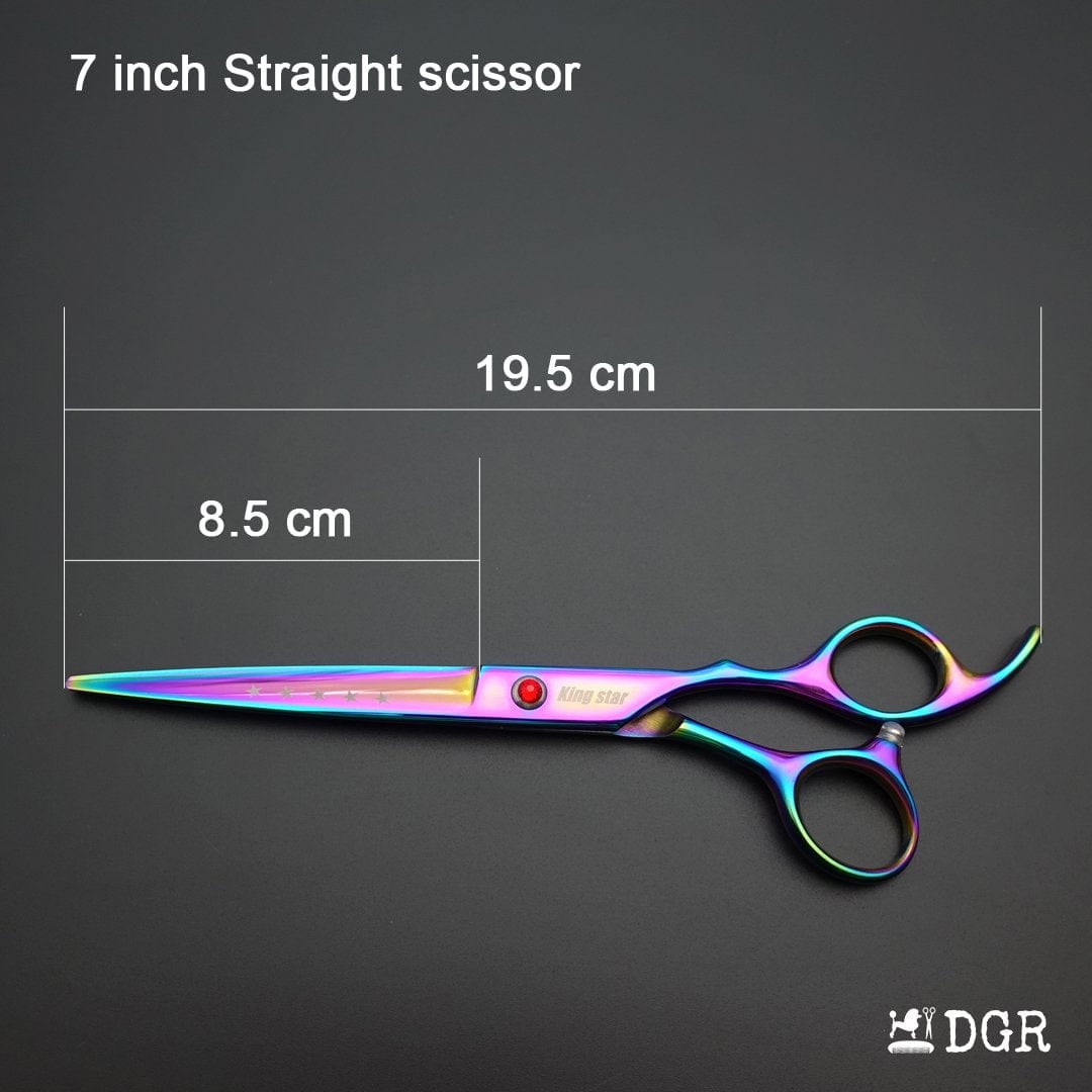 7" Professional Pet Grooming Shears Set - Rainbow-USA warehouse available