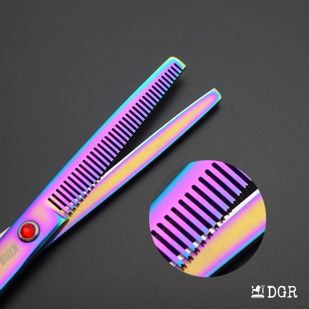 7“ Pro. PET GROOMING Shears 3Pcs set-Rainbow