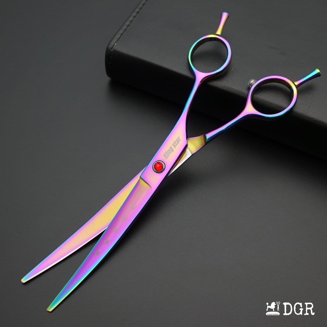 7“ Pro. PET GROOMING Shears 3Pcs set-Rainbow