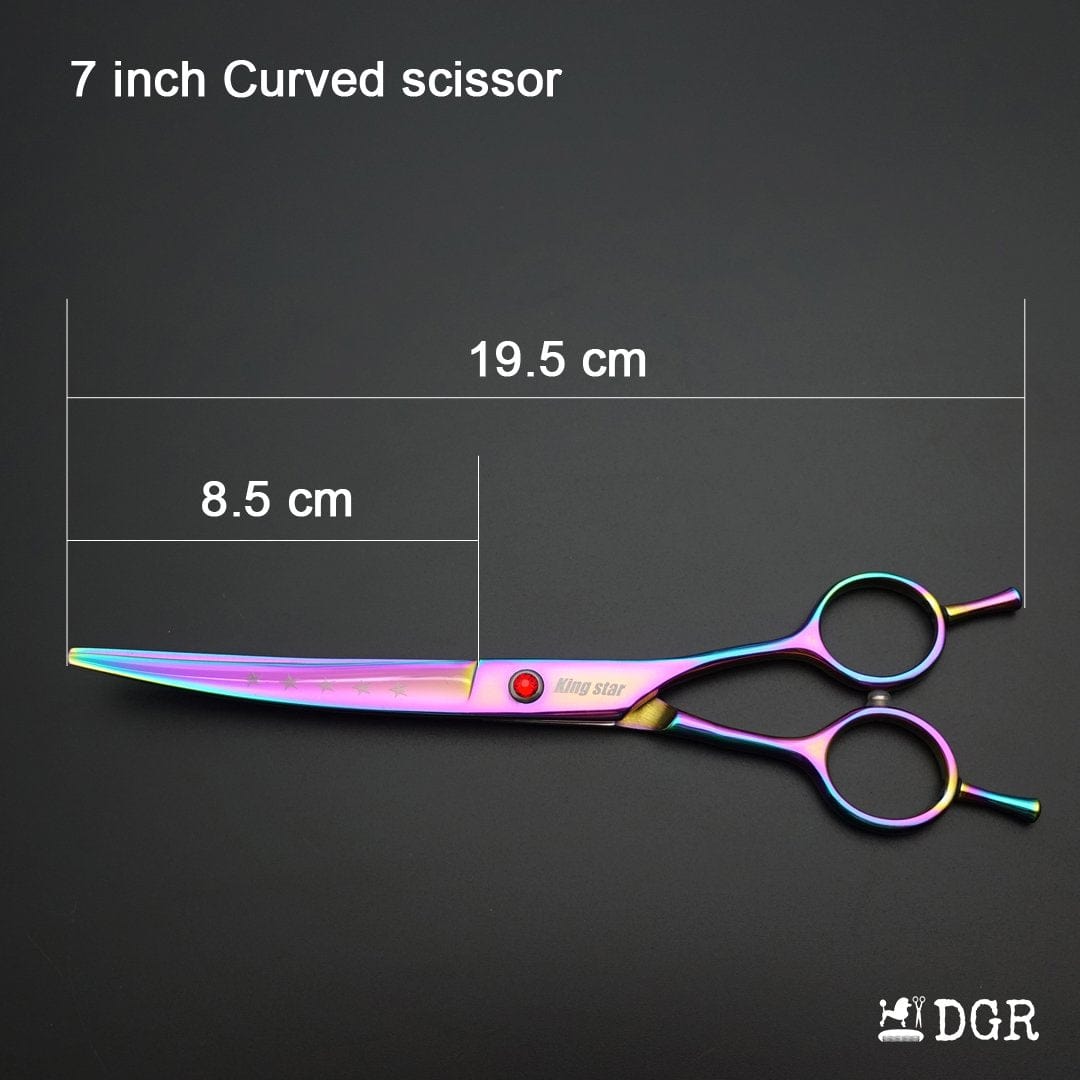 7“ Pro. PET GROOMING Shears 3Pcs set-Rainbow