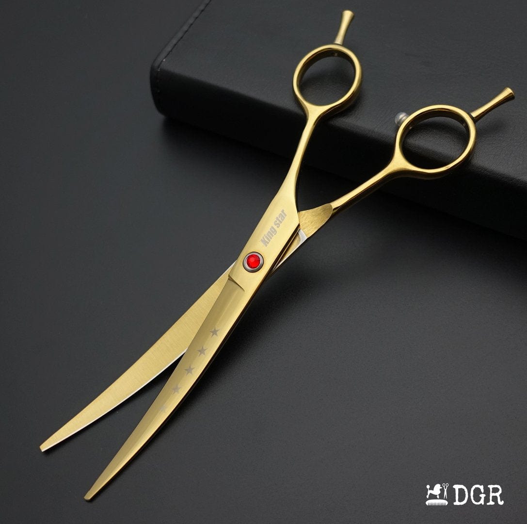 7“ Pro. PET GROOMING Shears 3Pcs set-Golden