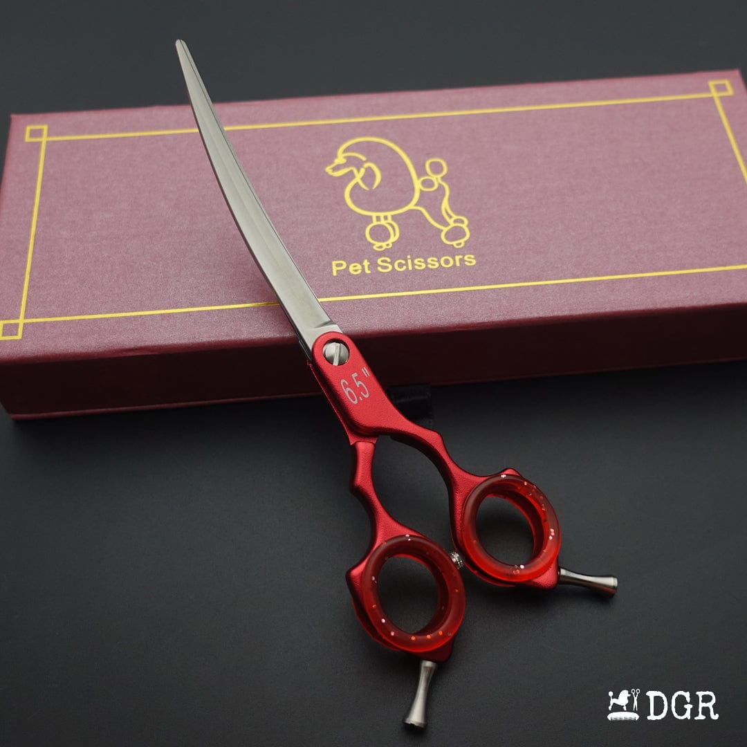 Professional Dog Grooming Shears 6.5" Curved Scissors (1 Pcs)