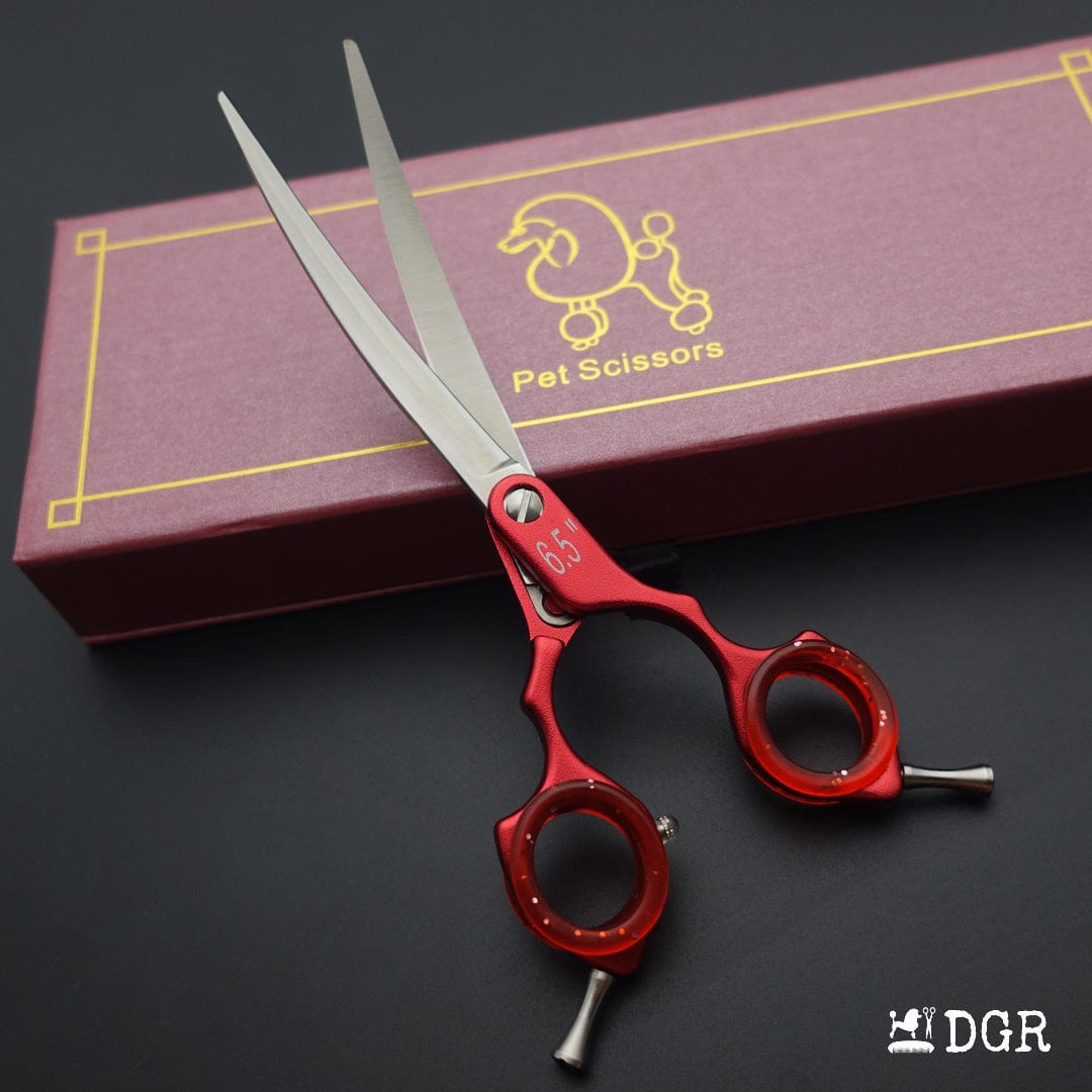 Professional Dog Grooming Shears 6.5" Curved Scissors (1 Pcs)