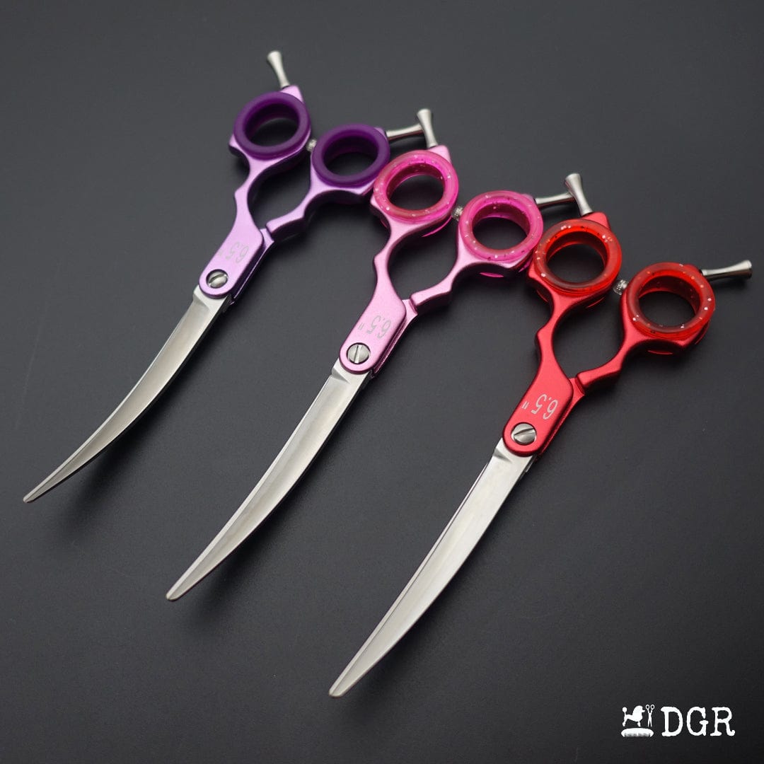 Professional Dog Grooming Shears 6.5" Curved Scissors (1 Pcs)