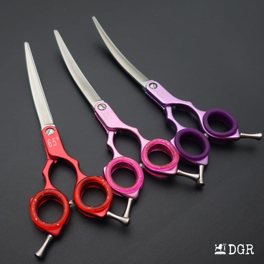 Professional Dog Grooming Shears 6.5" Curved Scissors (1 Pcs)