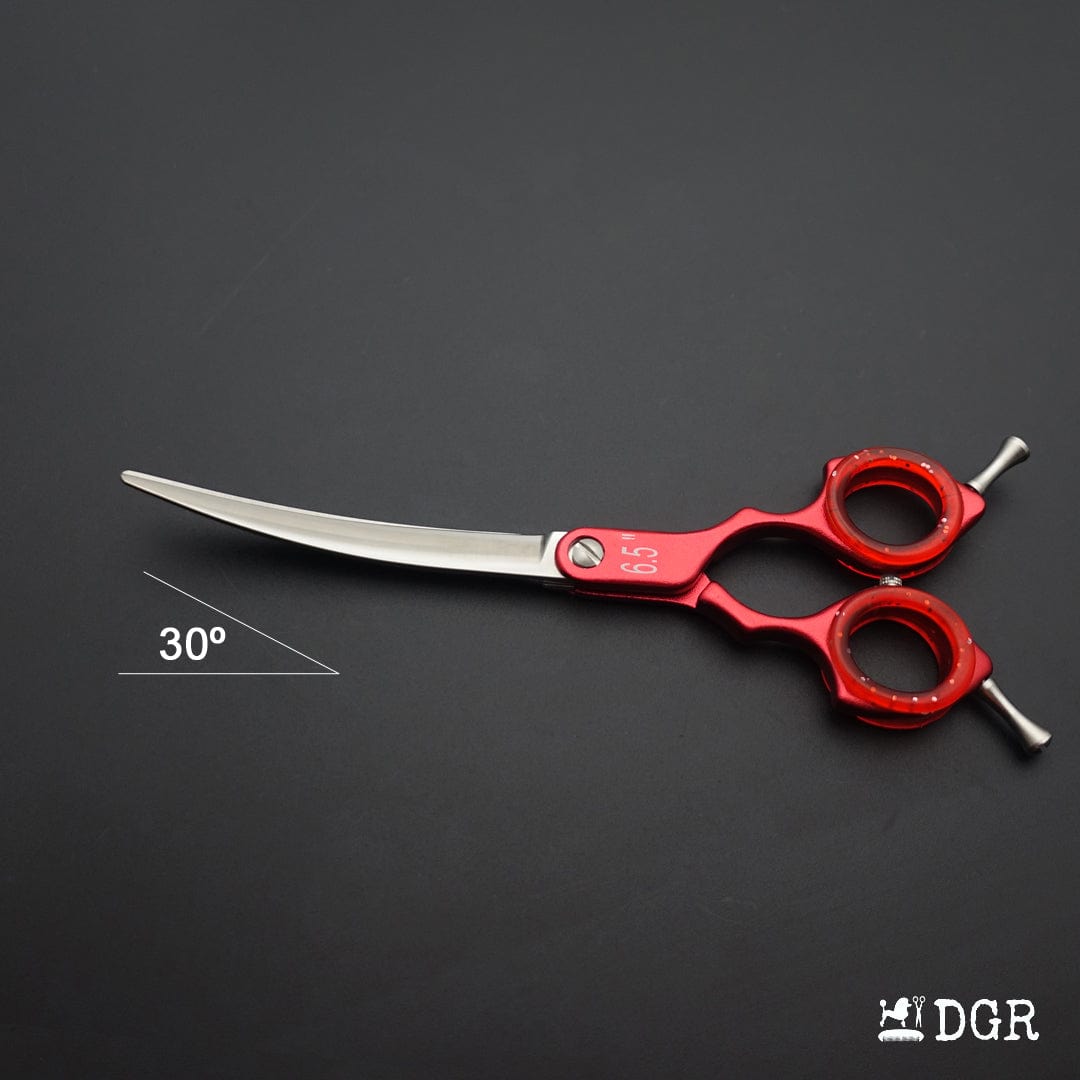 Professional Dog Grooming Shears 6.5" Curved Scissors (1 Pcs)