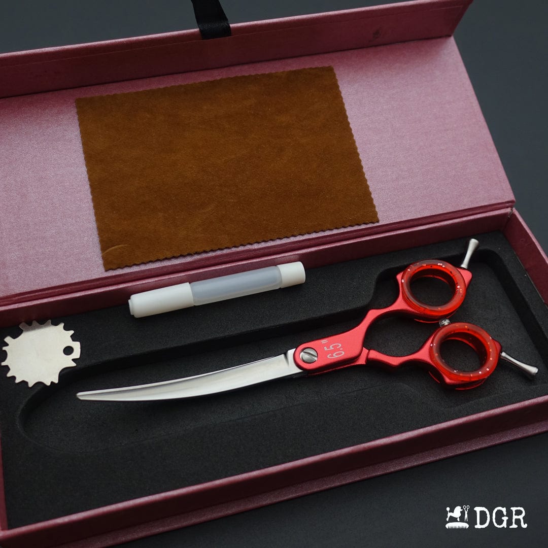 Professional Dog Grooming Shears 6.5" Curved Scissors (1 Pcs)