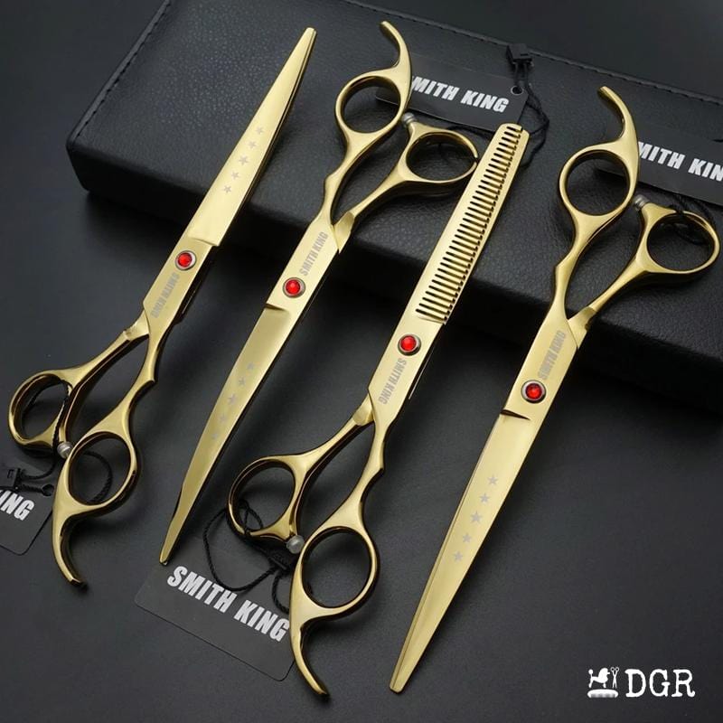 7" Professional Pet Grooming Shears Set-4 pcs - Golden-USA warehouse available