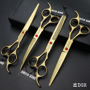 7" Professional Pet Grooming Shears Set-4 pcs - Golden-USA warehouse available