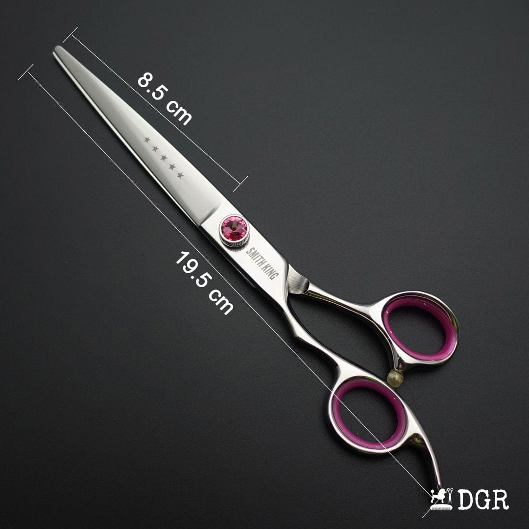 7" left-handed Pro. Pet Grooming Shears 3Pcs Set -Silver-Red
