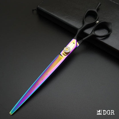 8" Professional Pet Grooming Straight Scissors 1Pcs -Rainbow