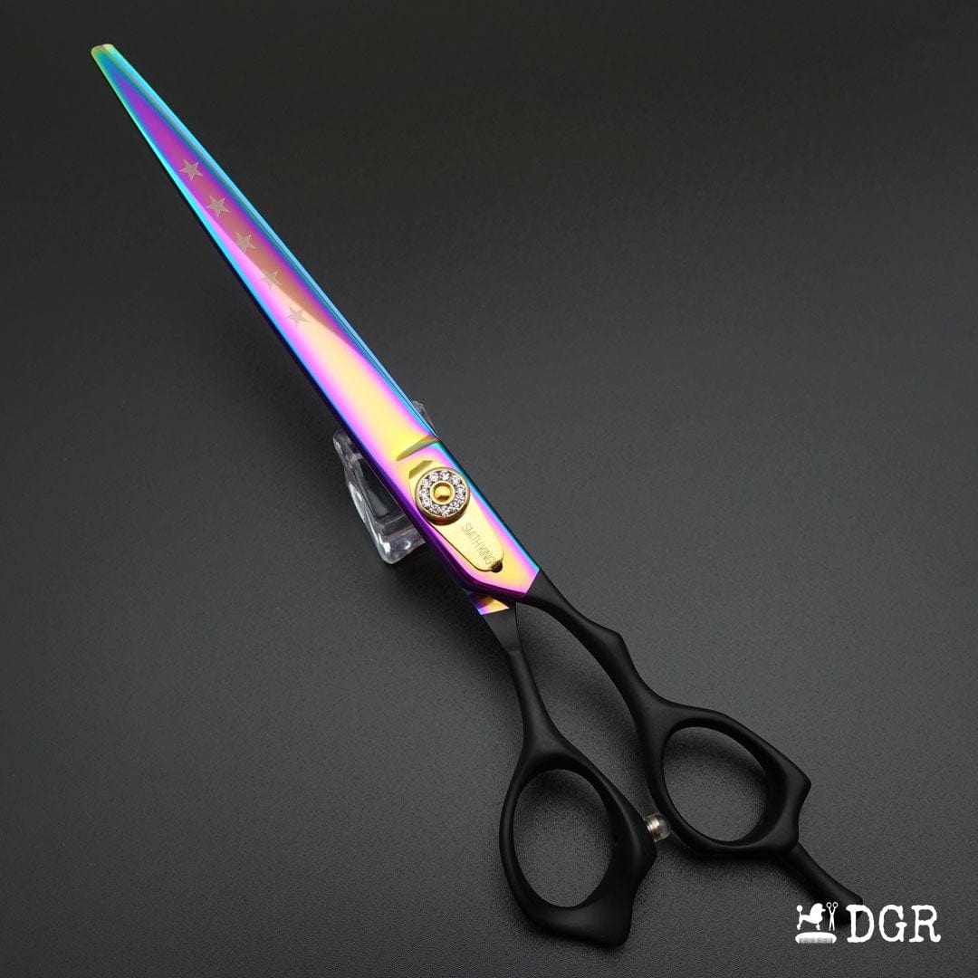 8" Professional Pet Grooming Shears Set -Rainbow and black