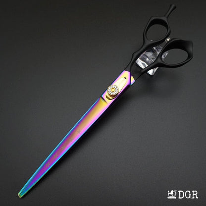 8" Professional Pet Grooming Straight Scissors 1Pcs -Rainbow