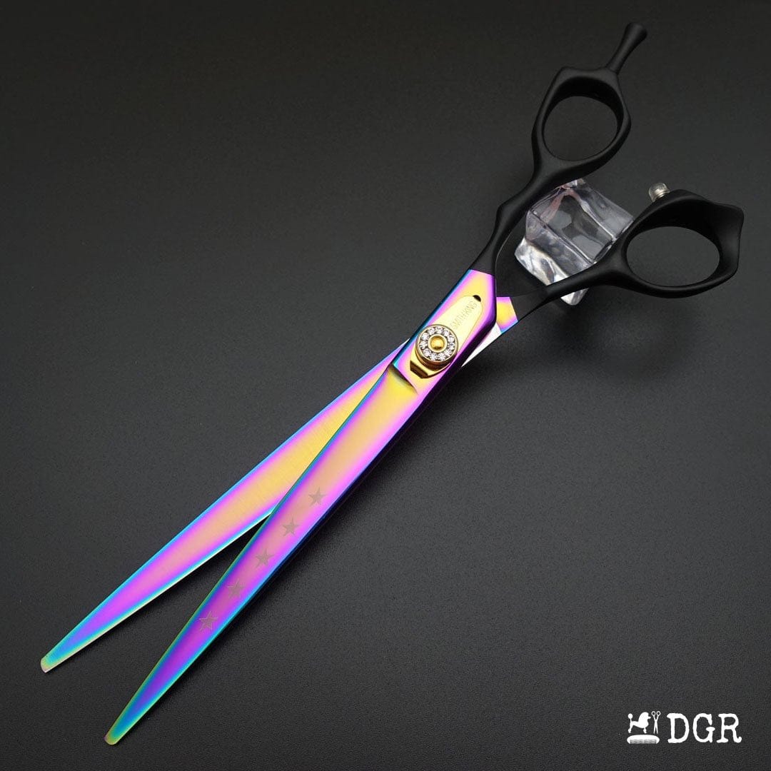 8" Professional Pet Grooming Straight Scissors 1Pcs -Rainbow