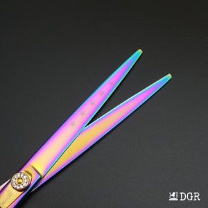 8" Professional Pet Grooming Straight Scissors 1Pcs -Rainbow