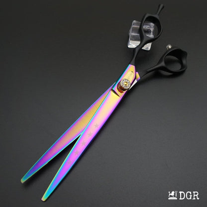 8" Professional Pet Grooming Straight Scissors 1Pcs -Rainbow