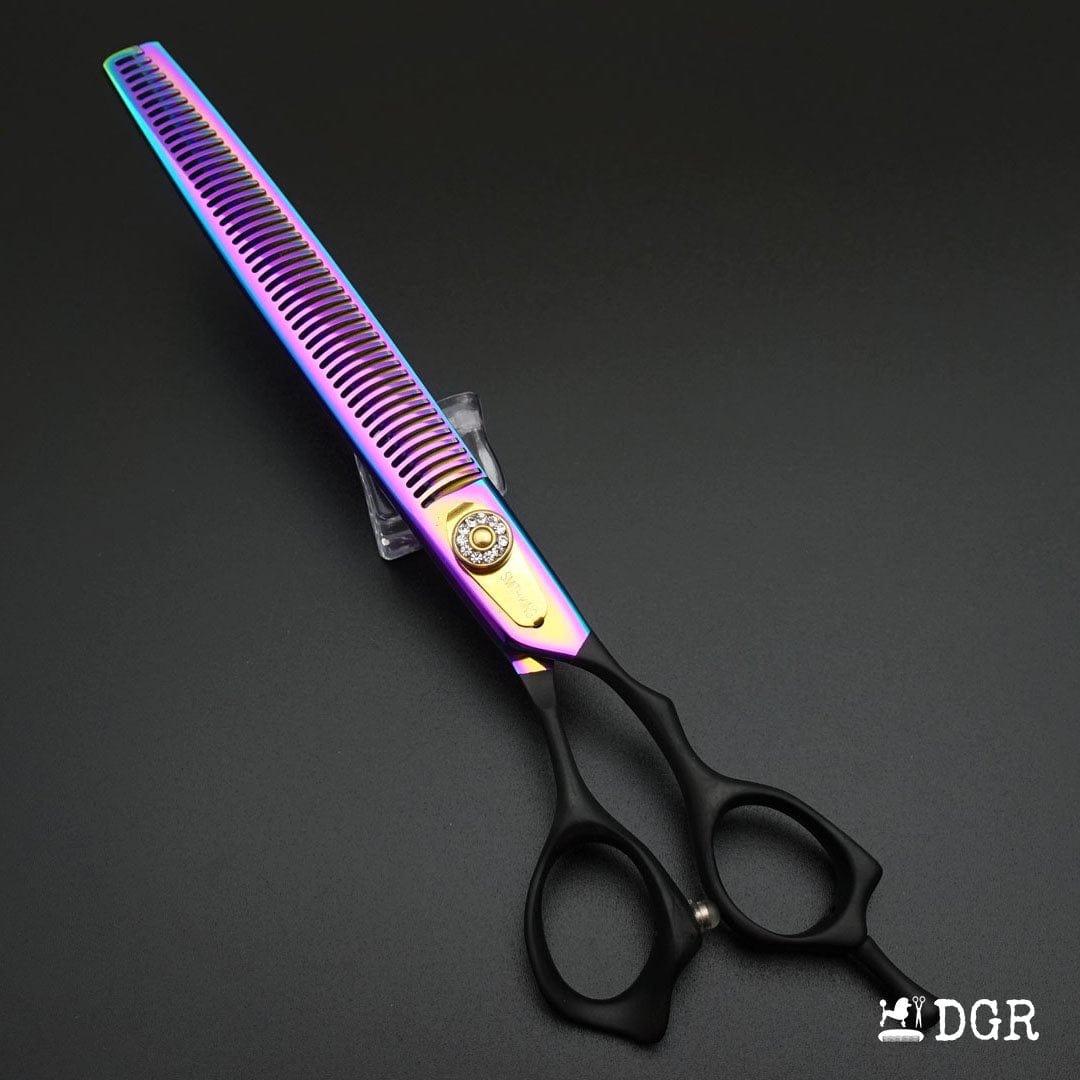 8" Professional Pet Grooming Shears Set -Rainbow and black