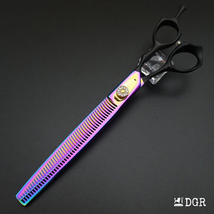 8" Professional Pet Grooming Shears Set -Rainbow and black